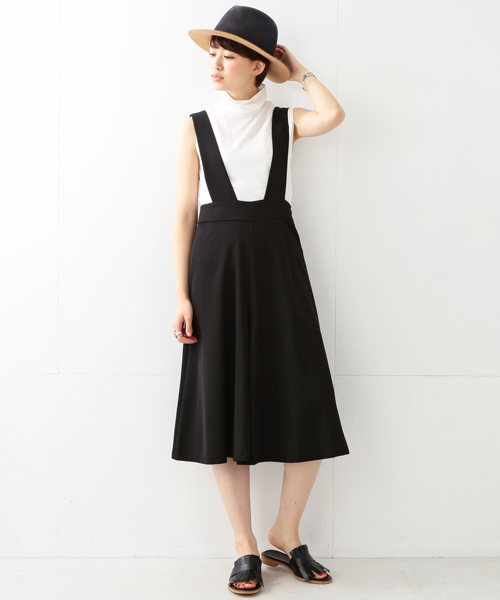 Ray BEAMS(レイビームス)の「◇【ラブリ着用】Ray BEAMS / フレアー ワイド サロペット(サロペット/オーバーオール・レディース・ナチュラル/ブラック・0/1)」の15枚目の写真