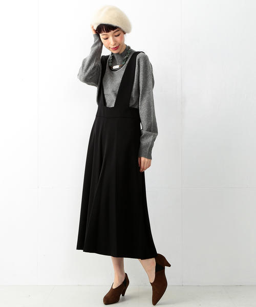 Ray BEAMS(レイビームス)の「◇【ラブリ着用】Ray BEAMS / フレアー ワイド サロペット(サロペット/オーバーオール・レディース・ナチュラル/ブラック・0/1)」の7枚目の写真