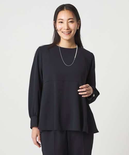 A DAY IN THE LIFE UNITED ARROWS(アデイインザライフユナイテッドアローズ)の「ペプラムブラウス+パンツ ‐ウォッシャブル‐ <A DAY IN THE LIFE>(ワンピース・レディース・ネイビー・36/38)」の3枚目の写真