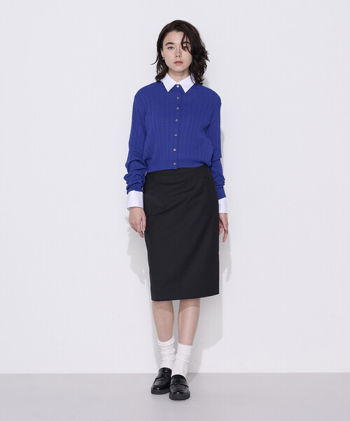 COMME CA（コムサ）の「コットンブロード／アイランドコットン ベーシックシャツ（シャツ/ブラウス・レディース・サックスブルー/ホワイト・11号/9号）」の3枚目の写真