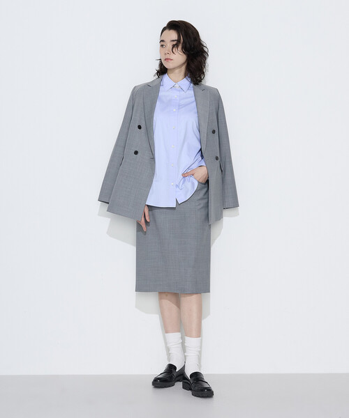 COMME CA（コムサ）の「コットンブロード／アイランドコットン ベーシックシャツ（シャツ/ブラウス・レディース・サックスブルー/ホワイト・11号/9号）」の10枚目の写真