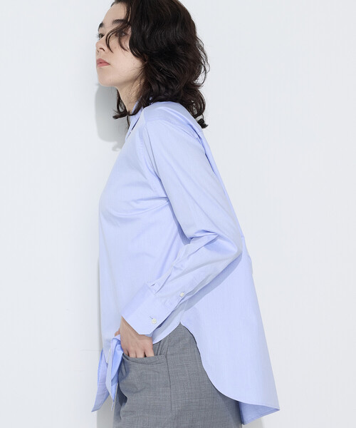 COMME CA（コムサ）の「コットンブロード／アイランドコットン ベーシックシャツ（シャツ/ブラウス・レディース・サックスブルー/ホワイト・11号/9号）」の12枚目の写真
