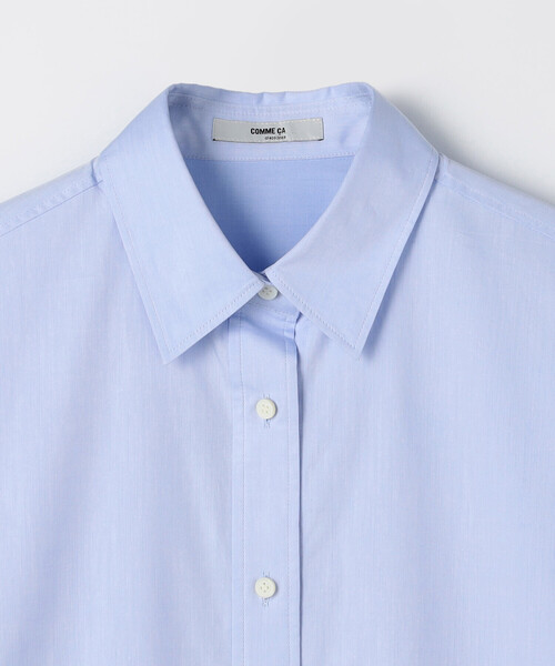 COMME CA（コムサ）の「コットンブロード／アイランドコットン ベーシックシャツ（シャツ/ブラウス・レディース・サックスブルー/ホワイト・11号/9号）」の21枚目の写真