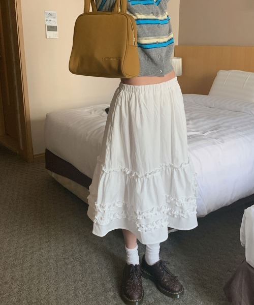 FAVORITO(ファヴォリート)の「フリルスカート(スカート・レディース・ブラック/ホワイト・F)」の11枚目の写真