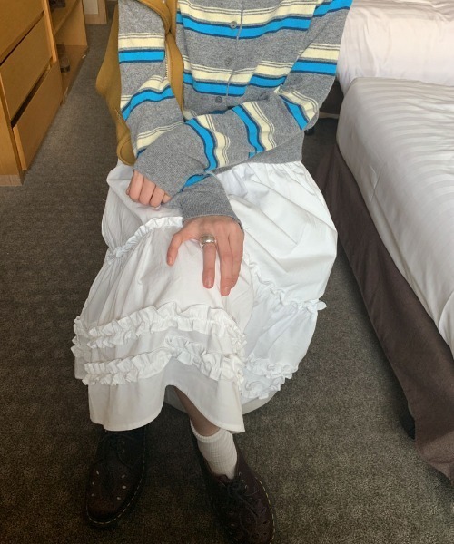 FAVORITO(ファヴォリート)の「フリルスカート(スカート・レディース・ブラック/ホワイト・F)」の7枚目の写真