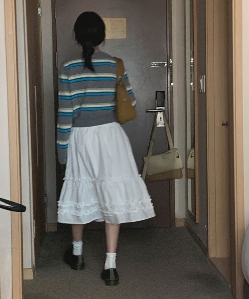 FAVORITO(ファヴォリート)の「フリルスカート(スカート・レディース・ブラック/ホワイト・F)」の10枚目の写真