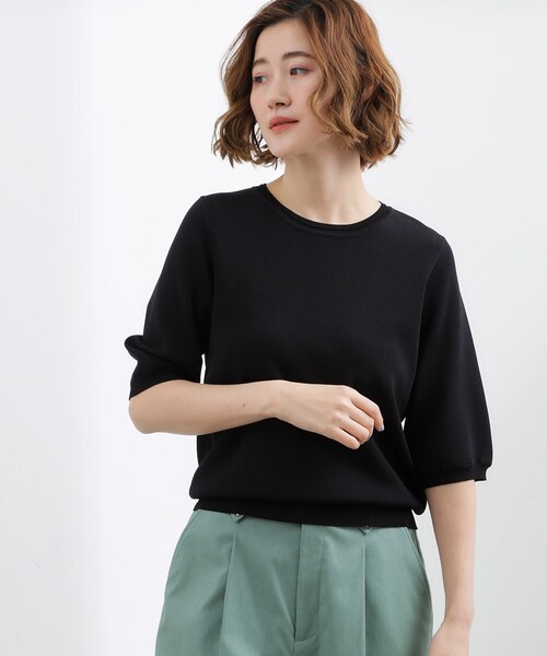 6436【美品】TFW49 クルーネックニット　セーター　軽量 厚手 保温 FREAK'S STORE/ミックスケーブル クルーネックニット｜Daytona Park