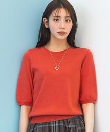 grove | 【貴島明日香さん着用・シリーズ累計34万枚】やわらかドライタッチ 五分袖クルーネックニット(ニット/セーター)