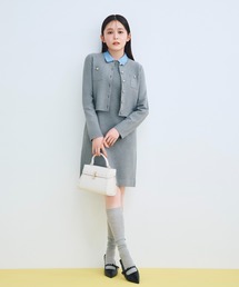 【セットアイテム】襟付きニットワンピースセット