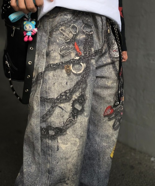 lilful(リルフル)の「【26年春夏新作】デザインプリントワイドデニムパンツ(デニムパンツ・メンズ・ブルー・M/L)」の14枚目の写真