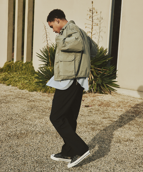 JOURNAL STANDARD（ジャーナルスタンダード）の「T/W ストライプ 2タック トラウザー スラックス（スラックス・メンズ・チャコールグレー/ブラック・MEDIUM/LARGE）」の9枚目の写真