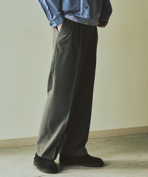 JOURNAL STANDARD（ジャーナルスタンダード）の「T/W ストライプ 2タック トラウザー スラックス（スラックス・メンズ・チャコールグレー/ブラック・MEDIUM/LARGE）」の16枚目の写真