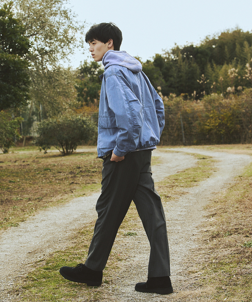 JOURNAL STANDARD（ジャーナルスタンダード）の「T/W ストライプ 2タック トラウザー スラックス（スラックス・メンズ・チャコールグレー/ブラック・MEDIUM/LARGE）」の19枚目の写真