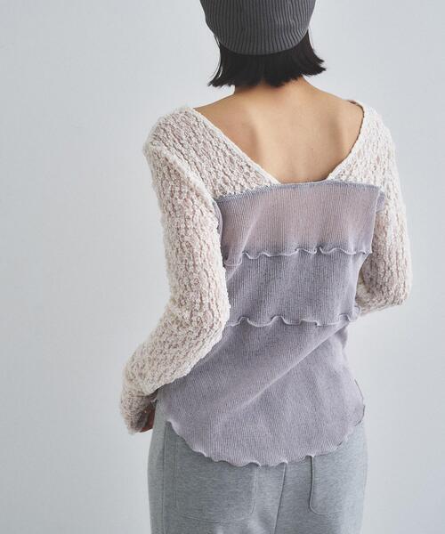 CODE A（コードエー）の「【Re】sensual lace sheer top（Tシャツ/カットソー・レディース・オフホワイト/ライトグレー・00）」の8枚目の写真