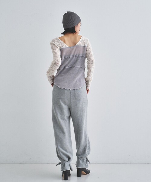 CODE A（コードエー）の「【Re】sensual lace sheer top（Tシャツ/カットソー・レディース・オフホワイト/ライトグレー・00）」の10枚目の写真