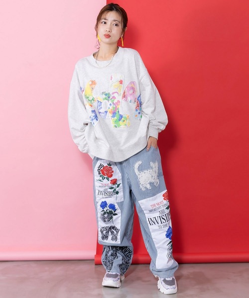 ScoLar(スカラー)の「161609:アップリケ×刺繍デニムorツイルパンツ(その他パンツ・レディース・ベージュ/オフホワイト・M)」の11枚目の写真