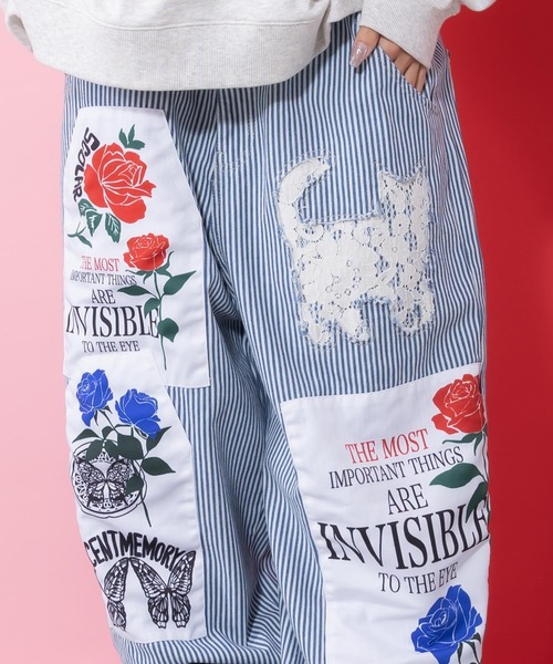 ScoLar(スカラー)の「161609:アップリケ×刺繍デニムorツイルパンツ(その他パンツ・レディース・ベージュ/オフホワイト・M)」の14枚目の写真