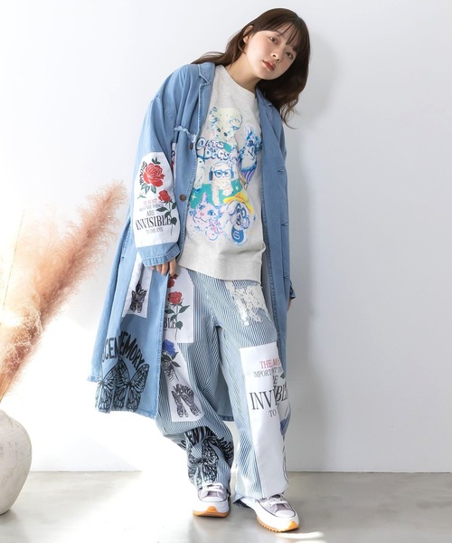 ScoLar(スカラー)の「161609:アップリケ×刺繍デニムorツイルパンツ(その他パンツ・レディース・ベージュ/オフホワイト・M)」の18枚目の写真