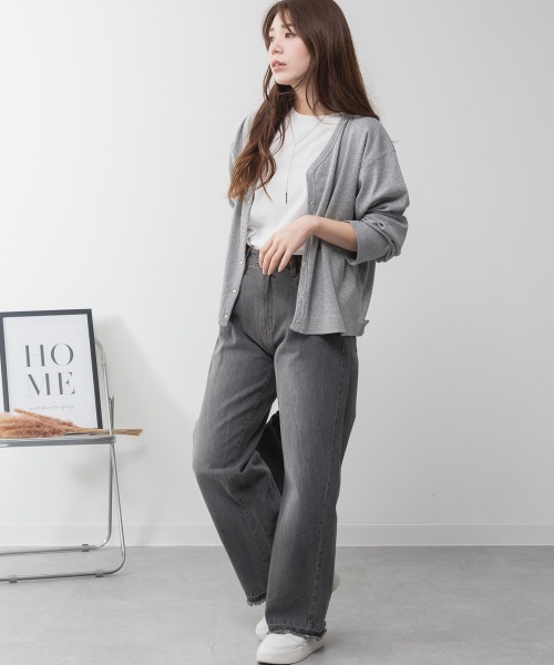 aity(アイティ)の「M-4L ヴィンテージ風 ポケット加工デニムワイドパンツ(デニムパンツ・レディース・ライトブルー/ブルー/グレー・4L/3L/LL/L/M)」の5枚目の写真