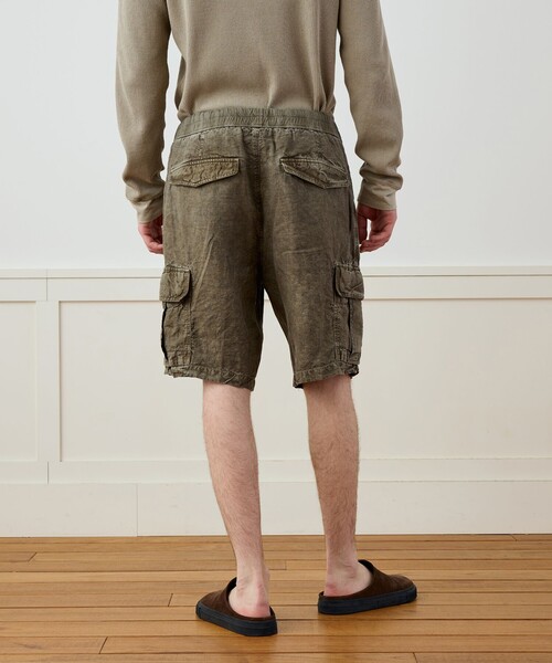 JAMES PERSE(ジェームスパース)の「テクスチャードリネン ショートパンツ MTXL4313(その他パンツ・メンズ・ダークグリーン・3/2/1/0)」の5枚目の写真