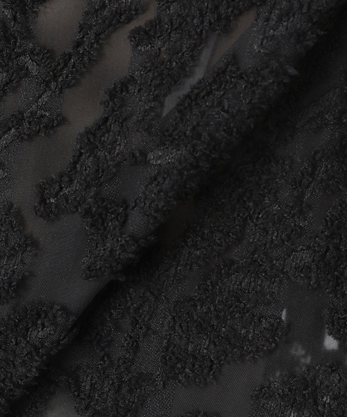 Spick & Span(スピックアンドスパン)の「《追加》シアージャガードシャツ(シャツ/ブラウス・レディース・ブラック/アイボリー・FREE)」の6枚目の写真