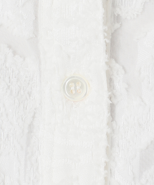 Spick & Span(スピックアンドスパン)の「《追加》シアージャガードシャツ(シャツ/ブラウス・レディース・ブラック/アイボリー・FREE)」の8枚目の写真