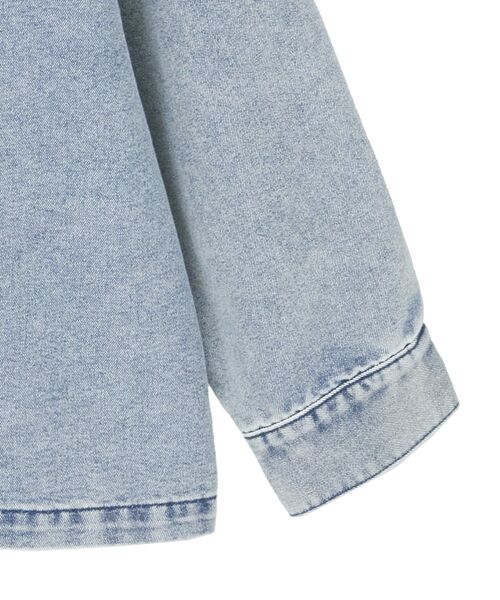 Green　Parks（グリーンパークス）の「デニムシャツブルゾン（デニムジャケット・レディース・ブラック/ライトインディゴブルー・FREE）」の13枚目の写真