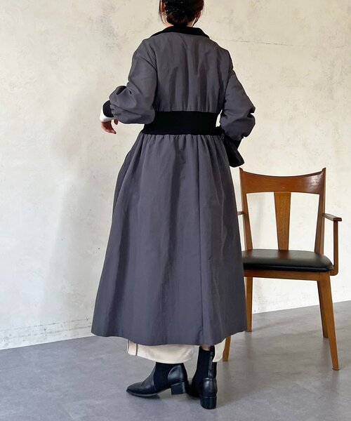 un dix cors（アンディコール）の「ウエストリブコート（その他アウター・レディース・チャコールグレー/ライム・FREE）」の21枚目の写真