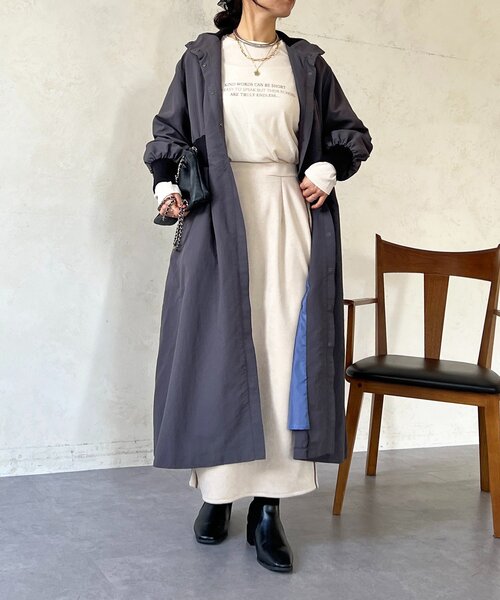 un dix cors（アンディコール）の「ウエストリブコート（その他アウター・レディース・チャコールグレー/ライム・FREE）」の9枚目の写真