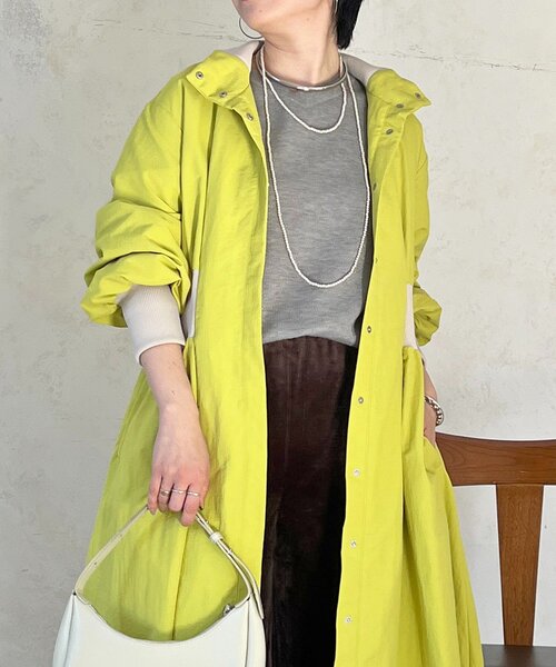 un dix cors（アンディコール）の「ウエストリブコート（その他アウター・レディース・チャコールグレー/ライム・FREE）」の10枚目の写真