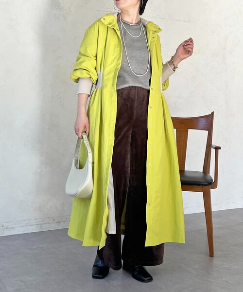 un dix cors（アンディコール）の「ウエストリブコート（その他アウター・レディース・チャコールグレー/ライム・FREE）」の11枚目の写真