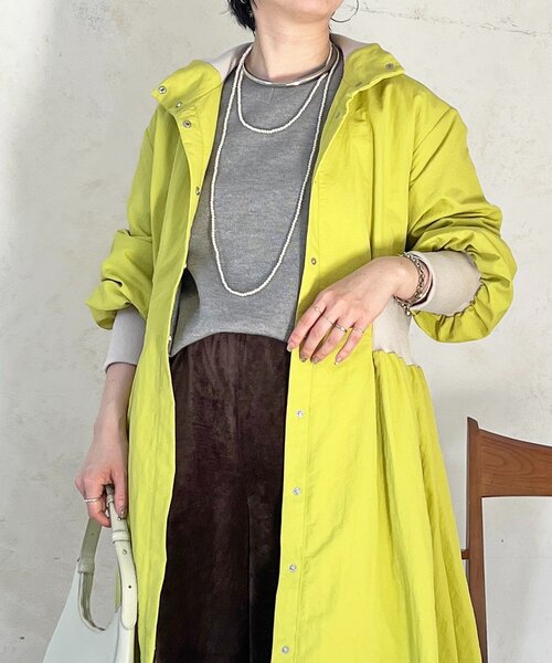 un dix cors（アンディコール）の「ウエストリブコート（その他アウター・レディース・チャコールグレー/ライム・FREE）」の13枚目の写真