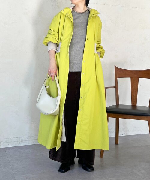 un dix cors（アンディコール）の「ウエストリブコート（その他アウター・レディース・チャコールグレー/ライム・FREE）」の3枚目の写真