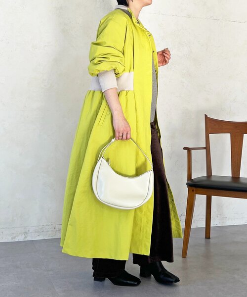 un dix cors（アンディコール）の「ウエストリブコート（その他アウター・レディース・チャコールグレー/ライム・FREE）」の4枚目の写真