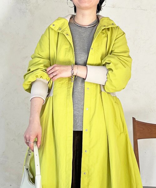 un dix cors（アンディコール）の「ウエストリブコート（その他アウター・レディース・チャコールグレー/ライム・FREE）」の5枚目の写真