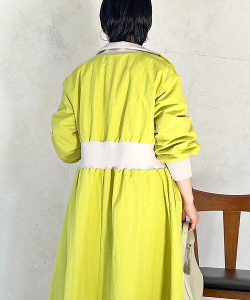 un dix cors（アンディコール）の「ウエストリブコート（その他アウター・レディース・チャコールグレー/ライム・FREE）」の6枚目の写真