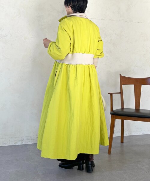 un dix cors（アンディコール）の「ウエストリブコート（その他アウター・レディース・チャコールグレー/ライム・FREE）」の7枚目の写真