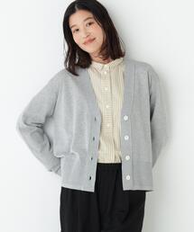 human woman | ◆【ウォッシャブル】コットン混ハイゲージＶネックカーディガン(カーディガン/ボレロ)
