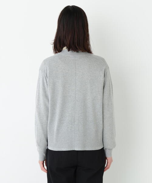 human woman（ヒューマンウーマン）の「◆コットン混ハイゲージＶネックカーディガン（カーディガン/ボレロ・レディース・グリーン/グレー/ネイビー・MEDIUM）」の7枚目の写真