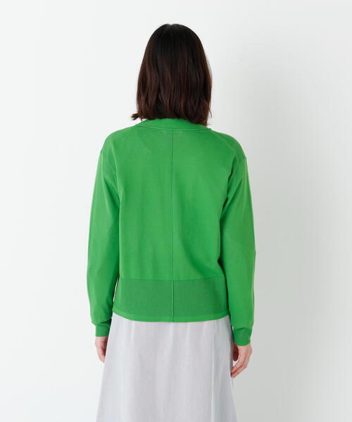 human woman（ヒューマンウーマン）の「◆コットン混ハイゲージＶネックカーディガン（カーディガン/ボレロ・レディース・グリーン/グレー/ネイビー・MEDIUM）」の19枚目の写真