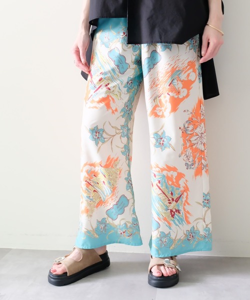 DOLLUPOOPS(ドールアップウップス)の「Yacht Panel Print Easy Pants(ヨットパネルプリントイージーパンツ)(その他パンツ・レディース・ターコイズブルー/オレンジ・FREE)」の2枚目の写真