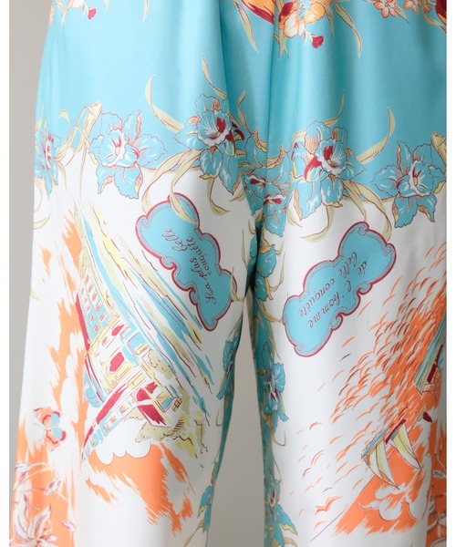 DOLLUPOOPS(ドールアップウップス)の「Yacht Panel Print Easy Pants(ヨットパネルプリントイージーパンツ)(その他パンツ・レディース・ターコイズブルー/オレンジ・FREE)」の8枚目の写真