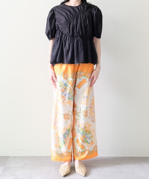 DOLLUPOOPS(ドールアップウップス)の「Yacht Panel Print Easy Pants(ヨットパネルプリントイージーパンツ)(その他パンツ・レディース・ターコイズブルー/オレンジ・FREE)」の5枚目の写真