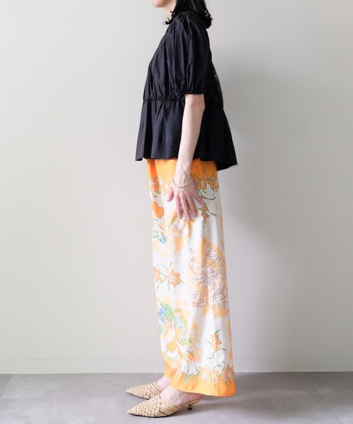 DOLLUPOOPS(ドールアップウップス)の「Yacht Panel Print Easy Pants(ヨットパネルプリントイージーパンツ)(その他パンツ・レディース・ターコイズブルー/オレンジ・FREE)」の4枚目の写真