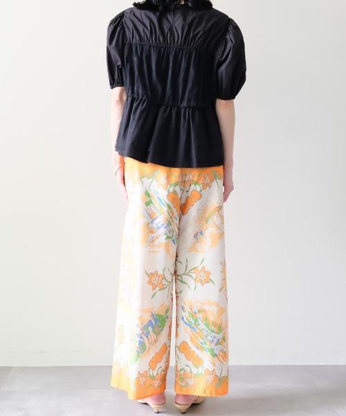 DOLLUPOOPS(ドールアップウップス)の「Yacht Panel Print Easy Pants(ヨットパネルプリントイージーパンツ)(その他パンツ・レディース・ターコイズブルー/オレンジ・FREE)」の3枚目の写真