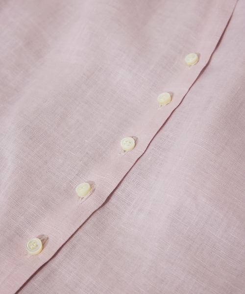 SALON adam et rope'(サロン アダム エ ロペ)の「リネンスキッパーギャザーブラウス / GENTLE LINEN 新色追加(シャツ/ブラウス・レディース・ホワイト/ブラック/ピンク/グレー・FREE)」の20枚目の写真