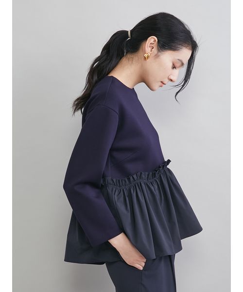 ペプラムブラウス×ワンタックパンツ SETUP（ワンピース）｜Mila