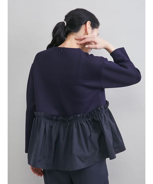 Mila Owen（ミラオーウェン）の「ペプラムブラウス×ワンタックパンツ　ＳＥＴＵＰ（ワンピース・レディース・ネイビー/ライトブルー/アイボリー・1/0）」の11枚目の写真