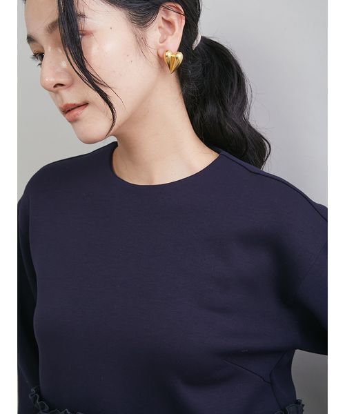 Mila Owen（ミラオーウェン）の「ペプラムブラウス×ワンタックパンツ　ＳＥＴＵＰ（ワンピース・レディース・ネイビー/ライトブルー/アイボリー・1/0）」の12枚目の写真