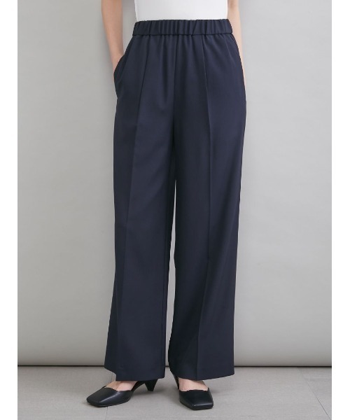 Mila Owen(ミラオーウェン)の「ペプラムブラウス×ワンタックパンツ SETUP(ワンピース・レディース・ネイビー/ライトブルー/アイボリー・1/0)」の15枚目の写真